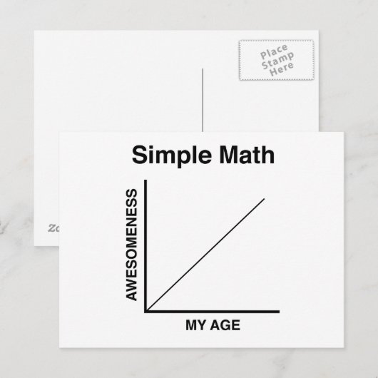 Simple Math Postkarte (Vorne/Hinten)
