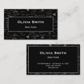 Simple Mathe Tutor Lehrer Formel Muster Visitenkarte (Vorne/Hinten)