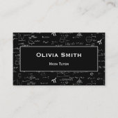 Simple Mathe Tutor Lehrer Formel Muster Visitenkarte (Vorderseite)