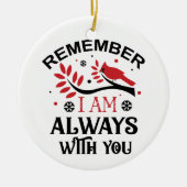 Simple Memorial Red Kardinal Christmas Keramik Ornament (Vorne)