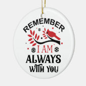 Simple Memorial Red Kardinal Christmas Keramik Ornament (Links)