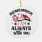Simple Memorial Red Kardinal Christmas Keramik Ornament (Hinten)