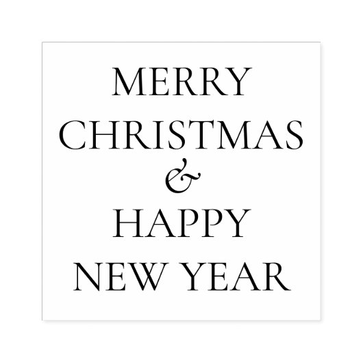 Simple Merry Christmas happy New Year Gummistempel (Prägung)