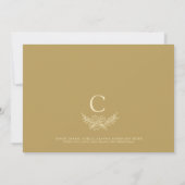 Simple Merry Christmas Monogrammed Photo Family (Rückseite)