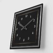 Simple Metal Frame Black Quadratische Wanduhr (Winkel)