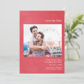 Simple Metallic Effect Engaged Gay Couple Photo Save The Date (Stehend Vorderseite)