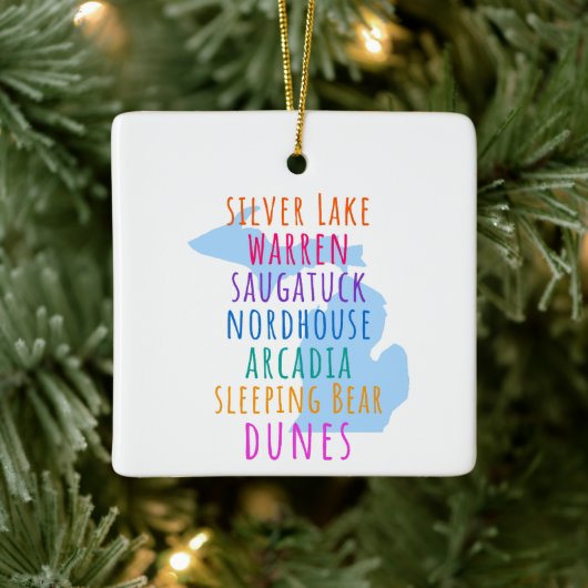 Simple Michigan Sleeping Bears Dunes Ornament (Baum)
