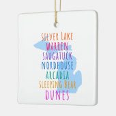 Simple Michigan Sleeping Bears Dunes Ornament (Links)