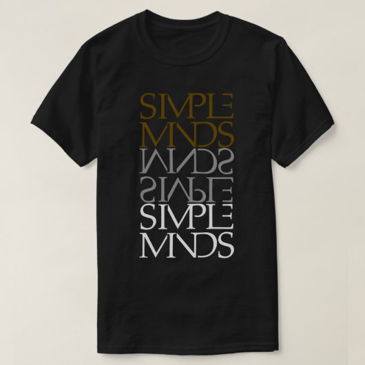 Simple Minds Logo (White & Gold) Classic T-Shi T-Shirt (Design vorne)