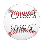 Simple minimal add name cheers couple name custom baseball (Rückseite)