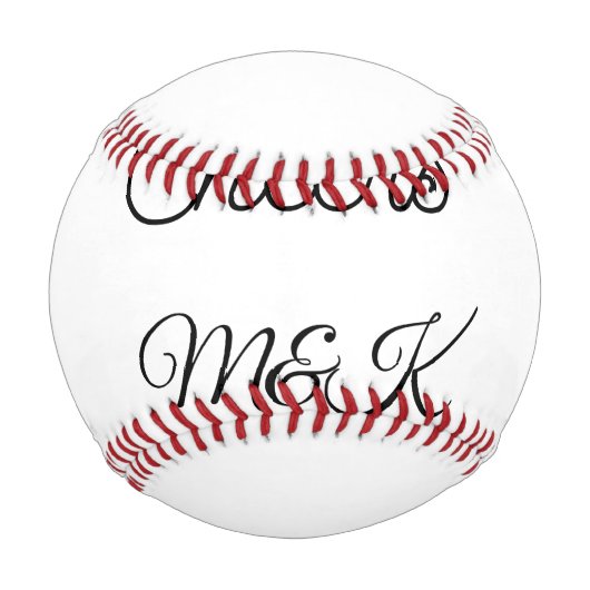 Simple minimal add name cheers couple name custom baseball (Vorderseite)