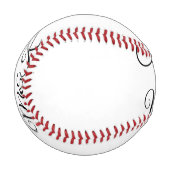 Simple minimal add name cheers couple name custom baseball (Vorderseite Links)