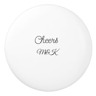 Simple minimal add name cheers couple name custom keramikknauf
