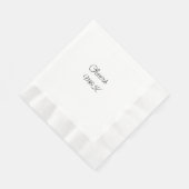 Simple minimal add name cheers couple name custom serviette (Ecke)