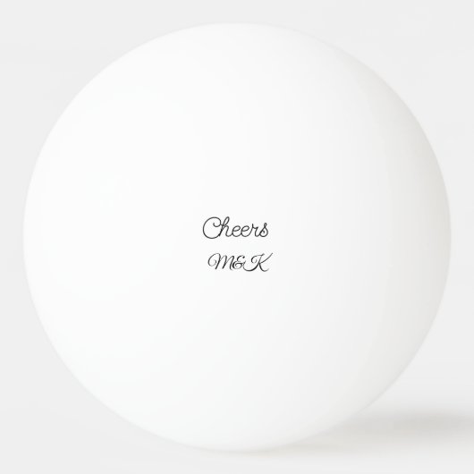 Simple minimal add name cheers couple name custom tischtennisball (Vorderseite)