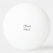 Simple minimal add name cheers couple name custom tischtennisball (Rückseite)