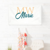 simple minimal add name monogram orange blue bold banner (Insitu)