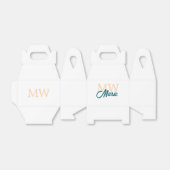 simple minimal add name monogram orange blue bold geschenkschachtel (Ungefaltet)