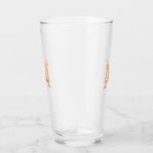 simple minimal add name monogram orange brown thr glas (Rechts)