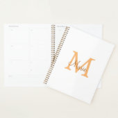 simple minimal add name monogram orange brown thr planer (Anzeige)