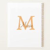 simple minimal add name monogram orange brown thr planer (Rückseite)