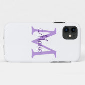 simple minimal add name monogram pink red throw Case-Mate iPhone hülle (Rückseite (Horizontal))