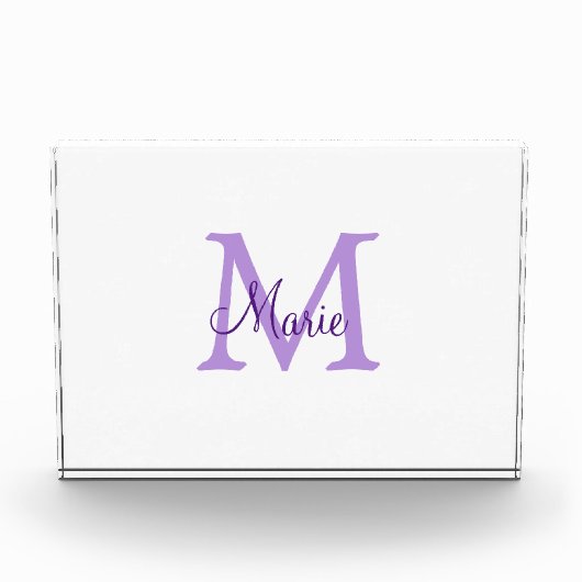 simple minimal add name monogram pink red throw fotoblock (Vorderseite)