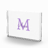 simple minimal add name monogram pink red throw fotoblock (Rechts)
