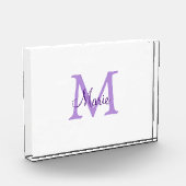 simple minimal add name monogram pink red throw fotoblock (Links)