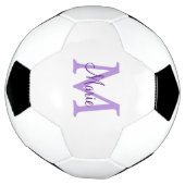 simple minimal add name monogram pink red throw fußball (Gedreht)