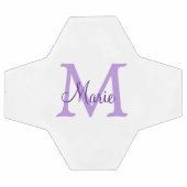 simple minimal add name monogram pink red throw fußball (Flach)