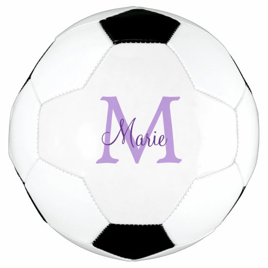 simple minimal add name monogram pink red throw fußball (Vorderseite)