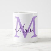 simple minimal add name monogram pink red   throw  Jumbo-Tasse (Vorderseite)