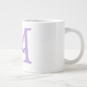 simple minimal add name monogram pink red   throw  Jumbo-Tasse (Rechts)