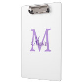 simple minimal add name monogram pink red throw klemmbrett (Links)