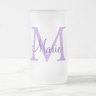 simple minimal add name monogram pink red throw mattglas bierglas