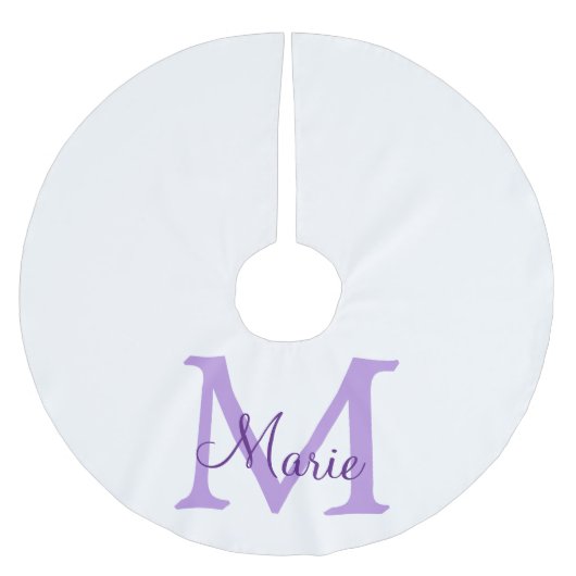 simple minimal add name monogram pink red throw polyester weihnachtsbaumdecke (Vorderseite)