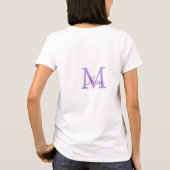 simple minimal add name monogram pink red throw T-Shirt (Rückseite)