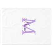 simple minimal add name monogram pink red throw tischdecke (Vorderseite (Horizontal))