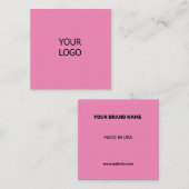SIMPLE MINIMAL ADD YOUR LOGO CUSTOM TEXT HERE BUSI QUADRATISCHE VISITENKARTE (Vorne/Hinten)