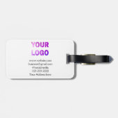 simple minimal add your logo/design here text pos gepäckanhänger (Rückseite horizontal)