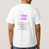 simple minimal add your logo/design here text pos T-Shirt (Rückseite)