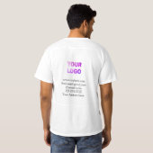 simple minimal add your logo/design here text pos T-Shirt (Schwarz voll)