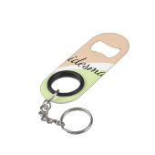 SIMPLE MINIMAL add your name custom bridesmaid C Mini Flaschenöffner (Rückseite Schrägansicht)