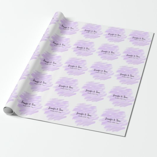simple minimal add your name custom wedding unity  geschenkpapier (Ungerollt)