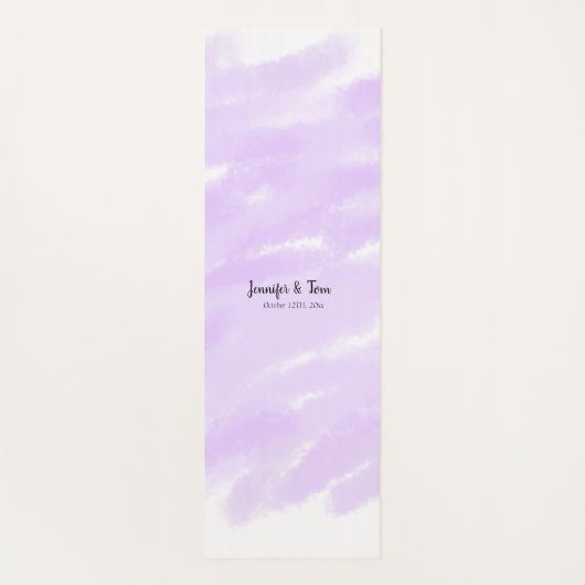 simple minimal add your name custom wedding unity yogamatte (Rückseite)
