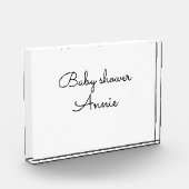simple minimal add your name text baby shower thro fotoblock (Links)