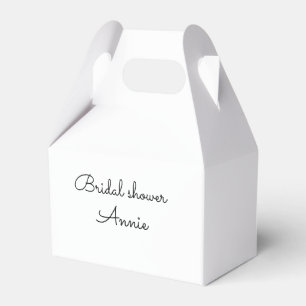 simple minimal add your name text bridal shower t geschenkschachtel