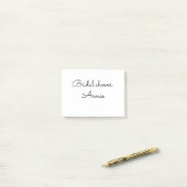 simple minimal add your name text bridal shower t post-it klebezettel (Auf Schreibtisch)