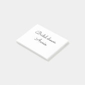 simple minimal add your name text bridal shower t post-it klebezettel (angewinkelt)